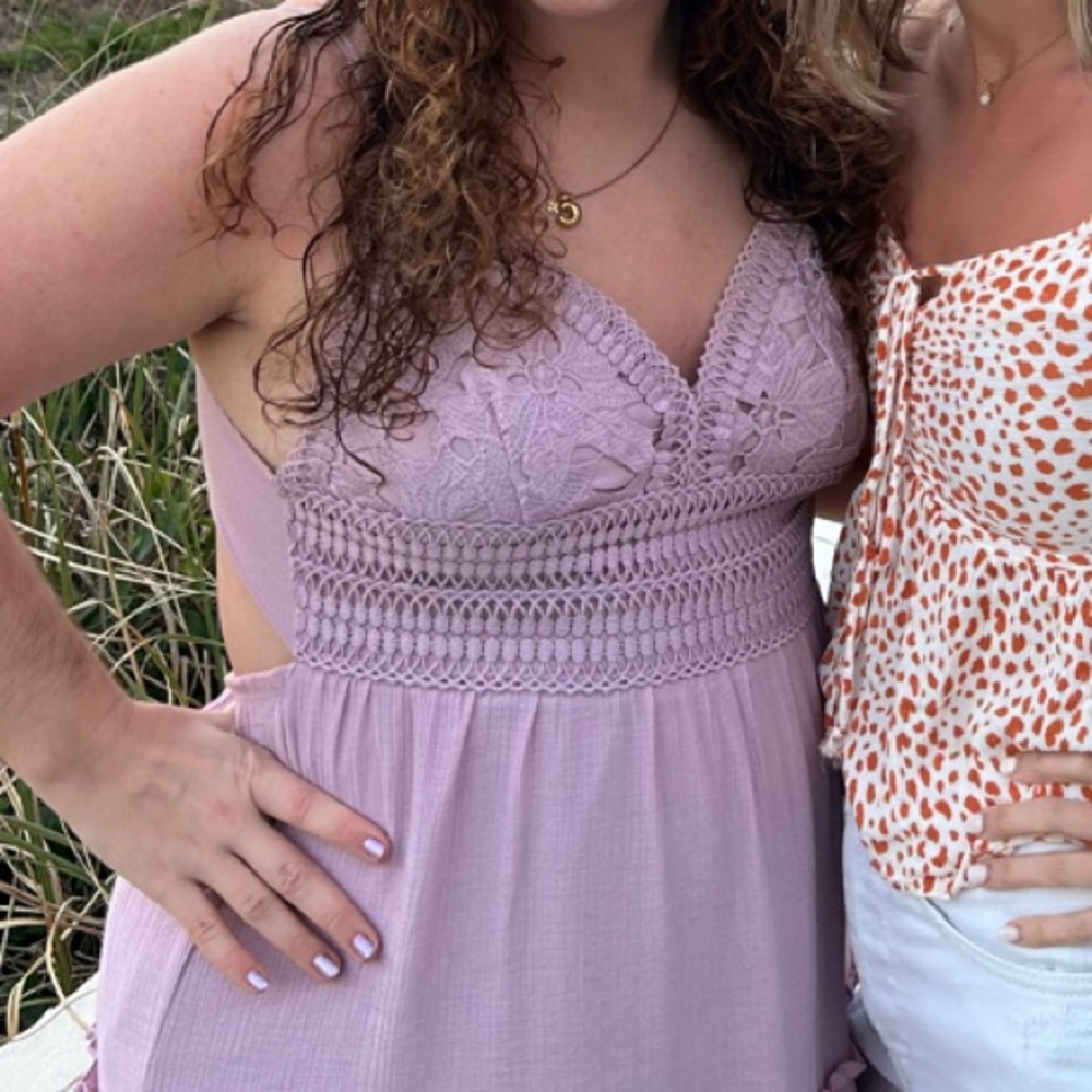 Women's lilac floral sundress